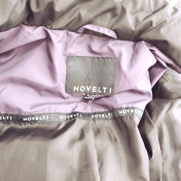 Novelti | Purple Faux Fur Trim Quilted Winter Jacket + Scarf Bundle - Picture 8 of 8